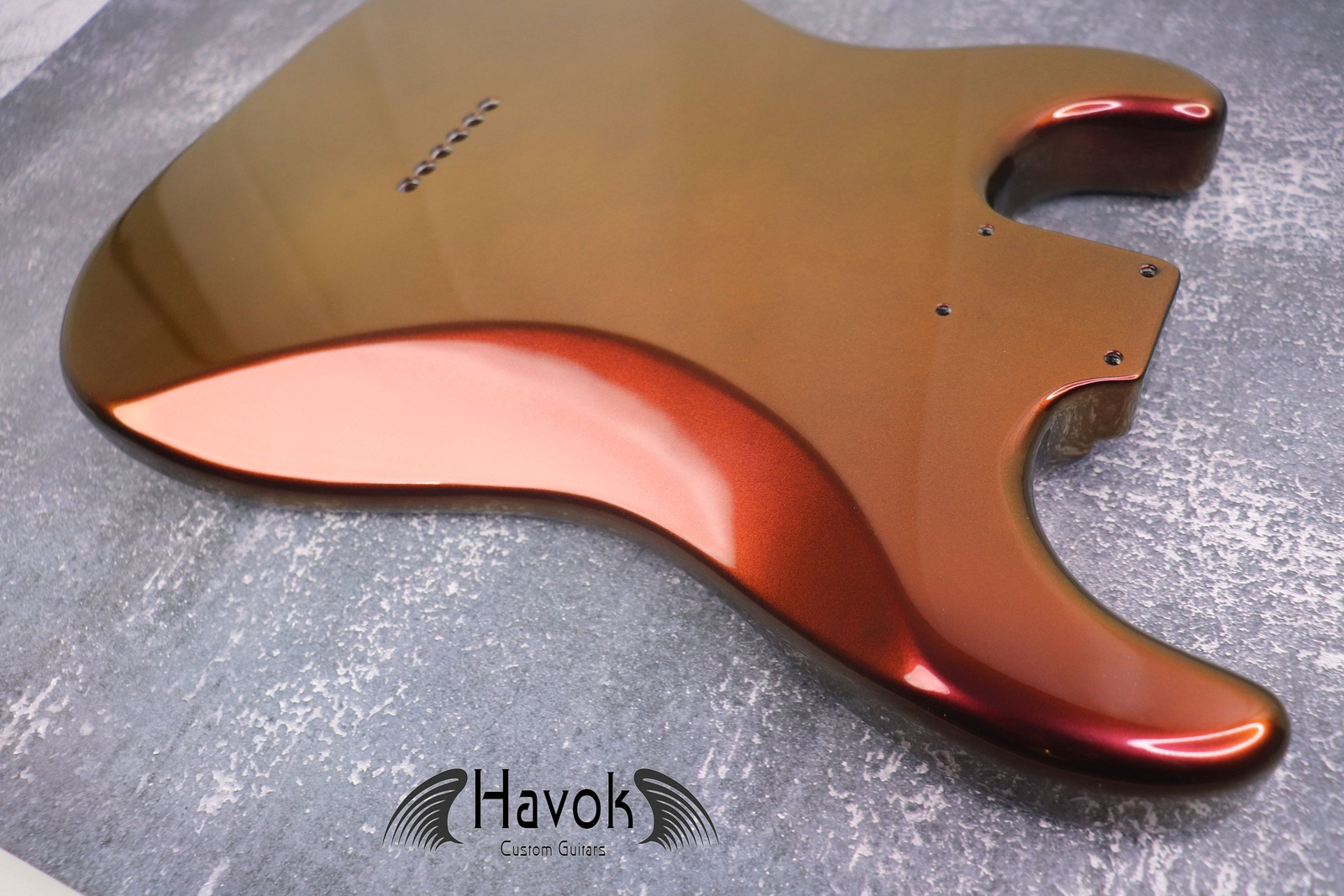 Hard Tail Nebula Chameleon 2pc Alder Guitar S type, Custom Guitar Body,