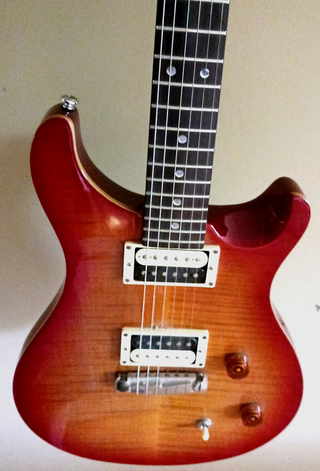PRS SE Custom 24 Electric Guitar Flat Top Moon Inlay 2007 W/ gig bag Korea EUC