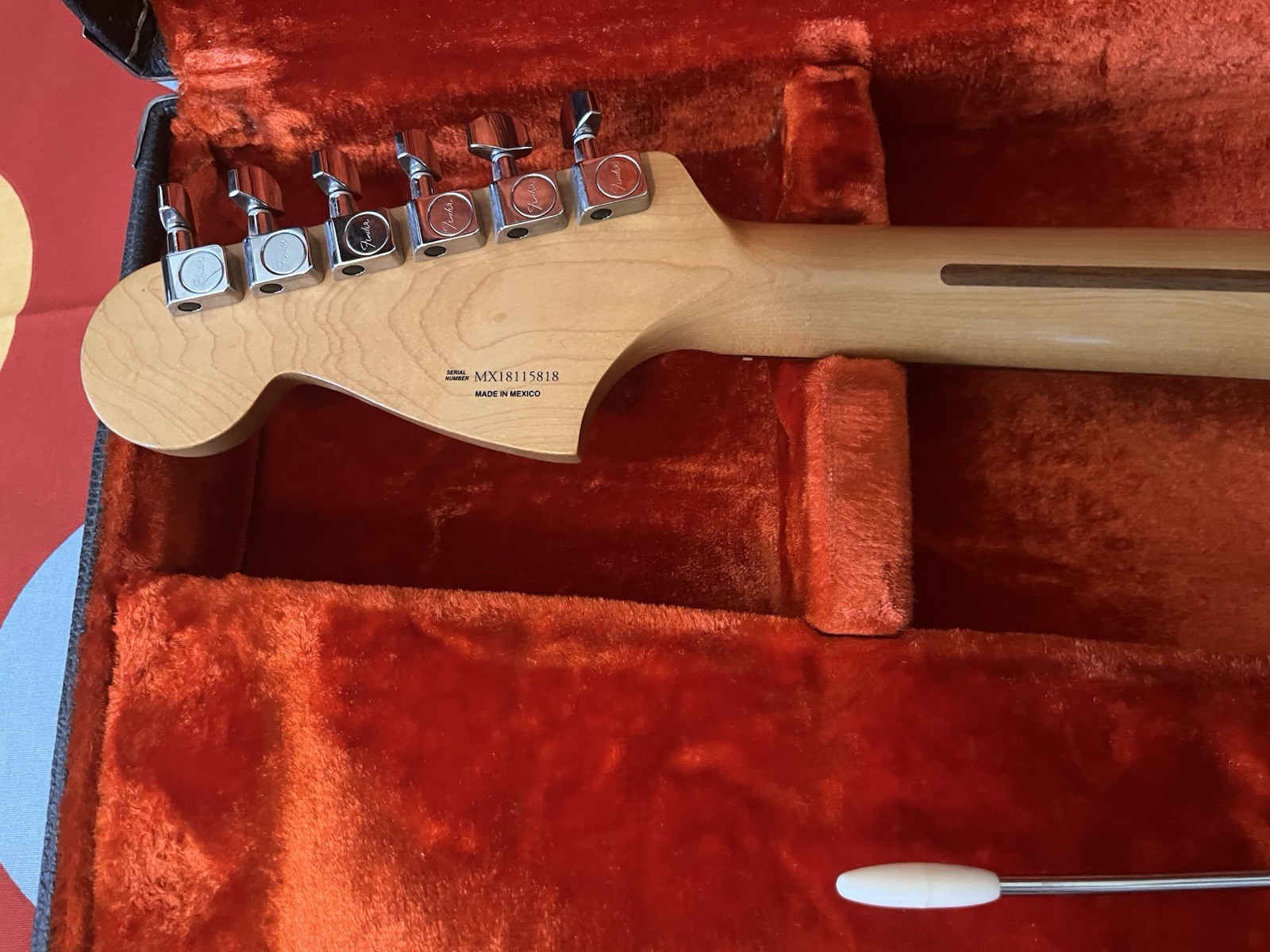 2018 Fender Player Jaguar Tidepool Guitar with 1970s Fender Orange Plush Case
