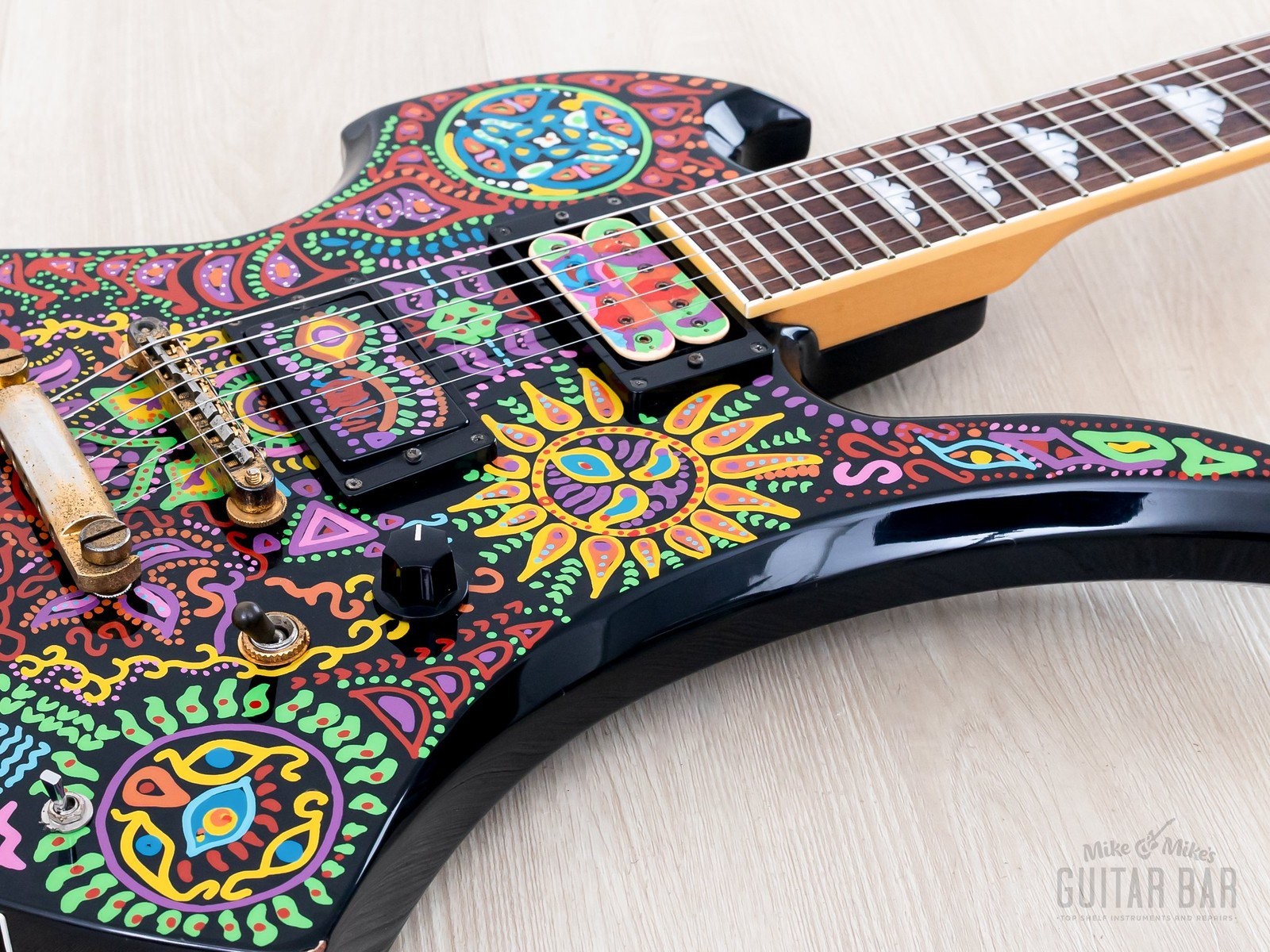 2000s Fernandes Mockingbird Hide Signature MG-120X, Graphic on Black, Japan