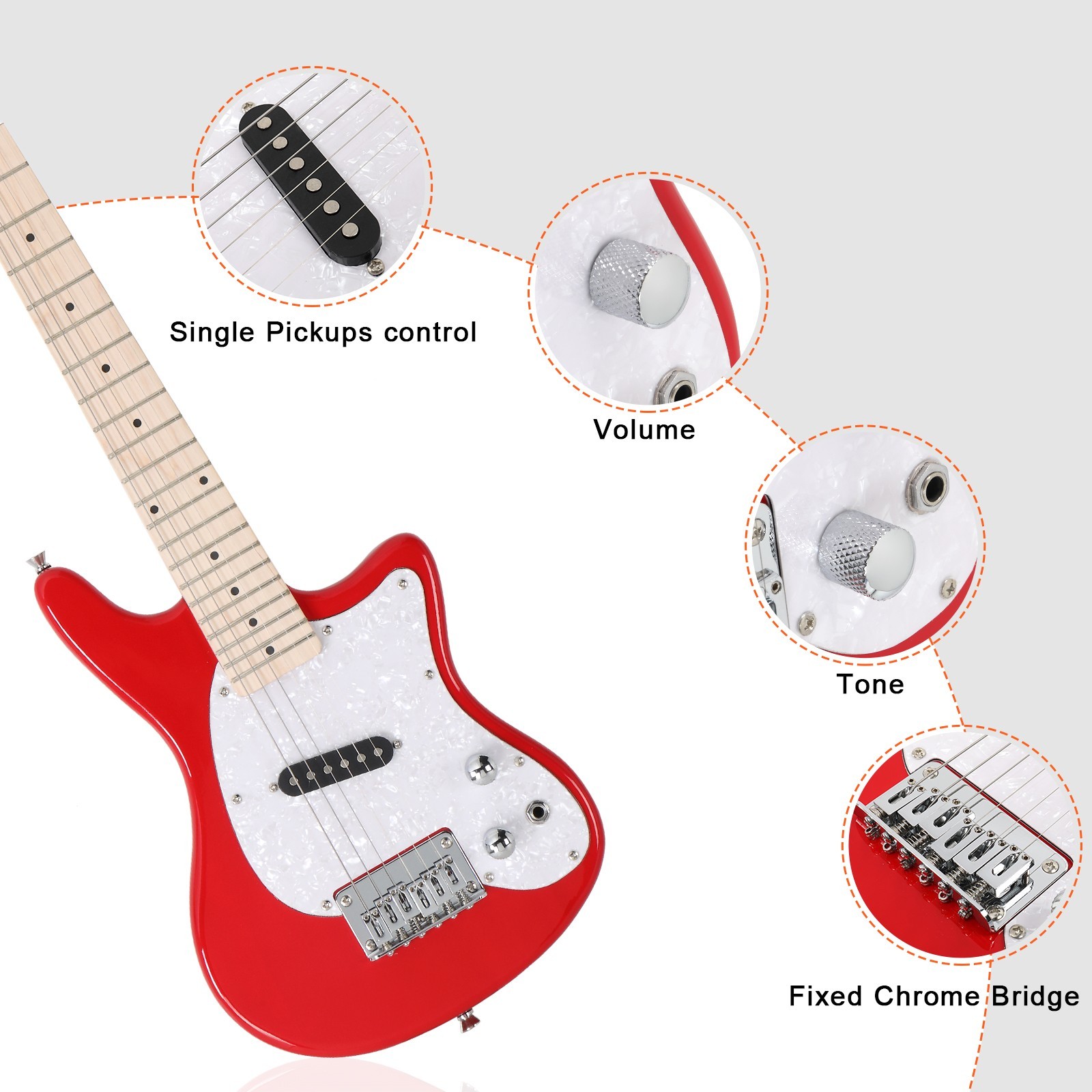🎸OPEN BOX SPECIAL!🎸+AMP! 30 Inch Junior Electric Guitar +Case/Bag +Strap!