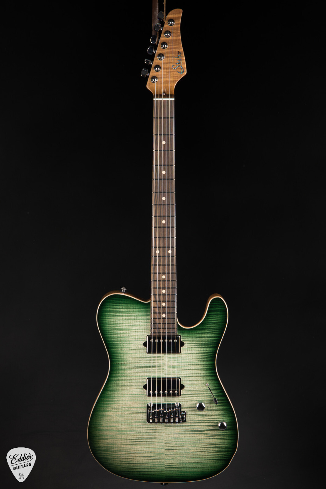 Suhr Modern T Black Limba – Faded Trans Green Burst #86002