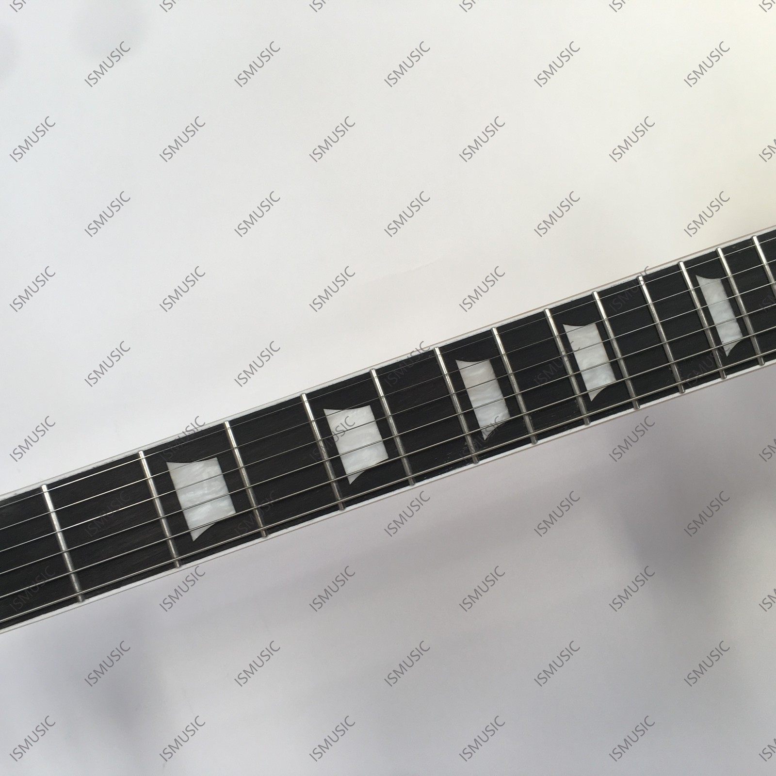 Solid Body Electric Guitar Stainless Steel Rounded Fret Edge Sparkel Metal Gold
