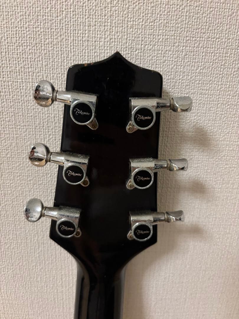 Takamine PT-106 Acoustic Electric Guitar Black Cutaway Japan w/Preamp