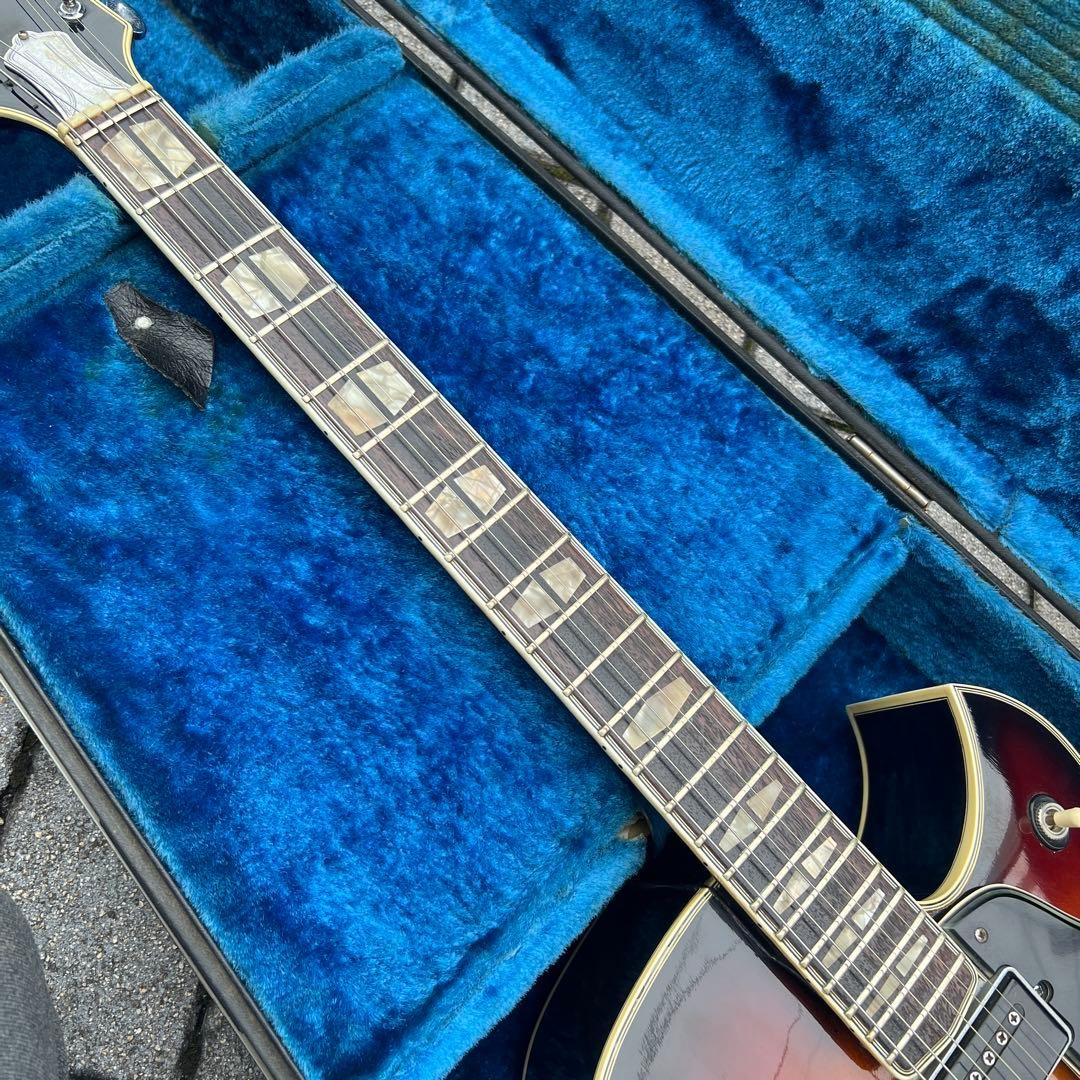 YAMAHA AE-11 Hollow Body Sunburst Electric Guitar Used Shipping From Japan