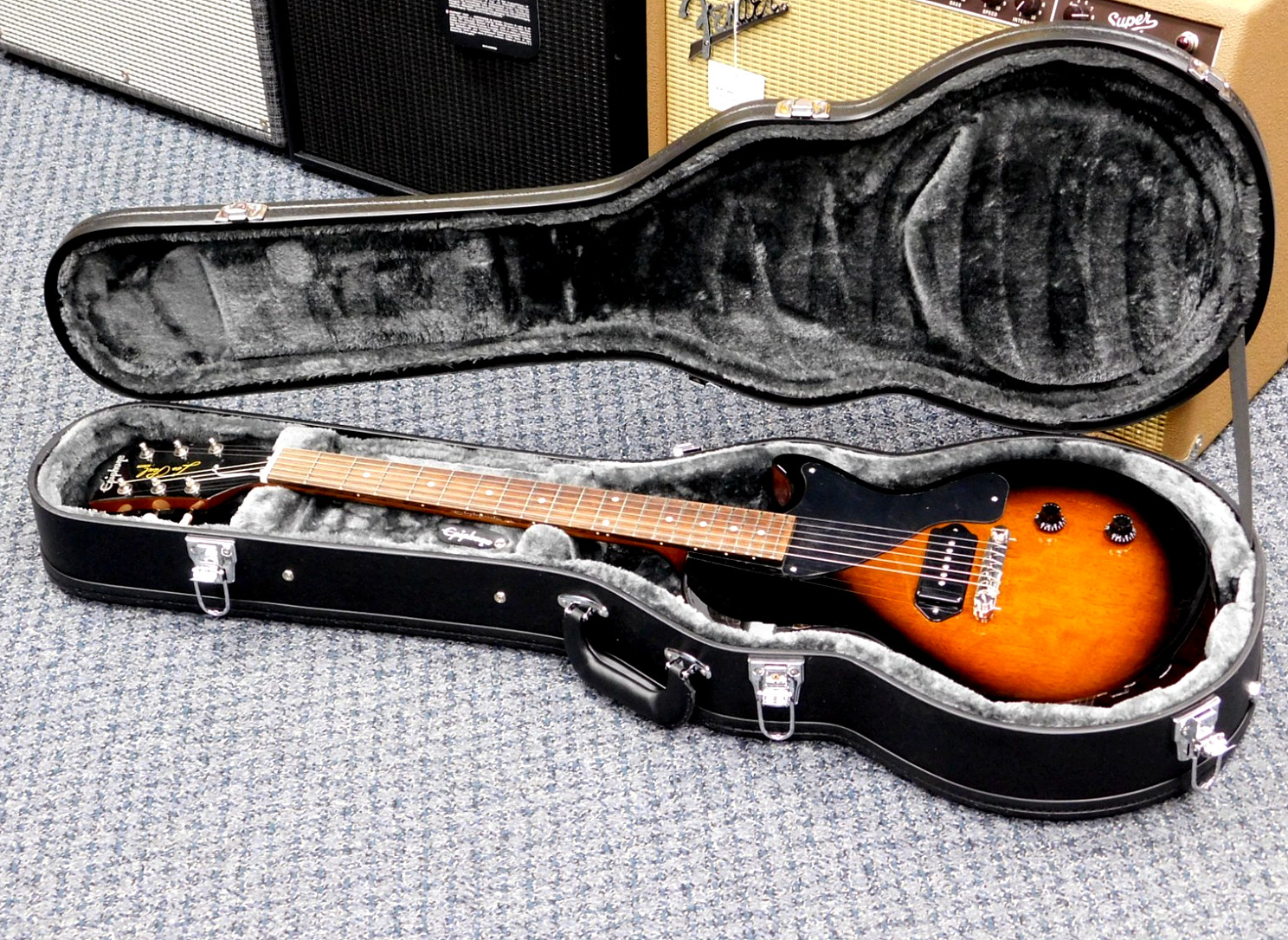 2025 Epiphone Les Paul Junior Electric Guitar w/ Case! Tobacco Sunburst! NICE!!!