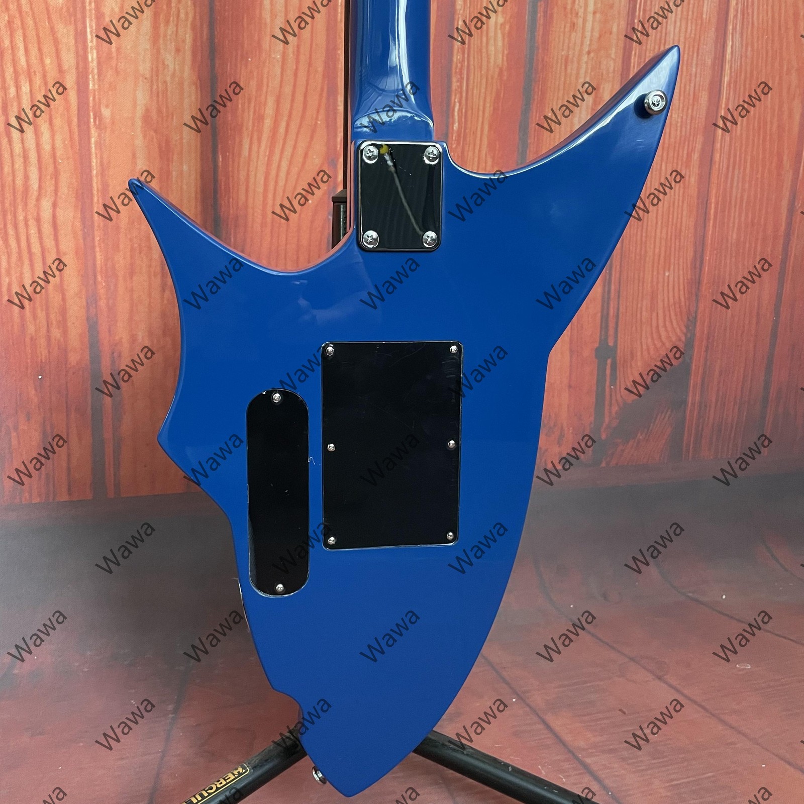 Exquisite Blue Black White Fade Shark Graphic Electric Guitar HSH Pickups