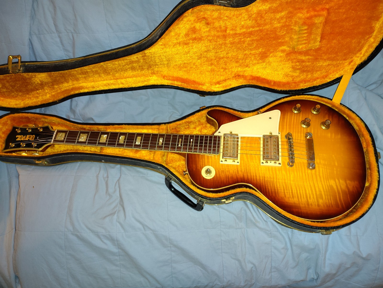 UNIVOX JAPAN LES PAUL EARLY 70’S SUNBURST ORIGINAL GIMMIE VG+ SHAPE 1 OWNER CASE