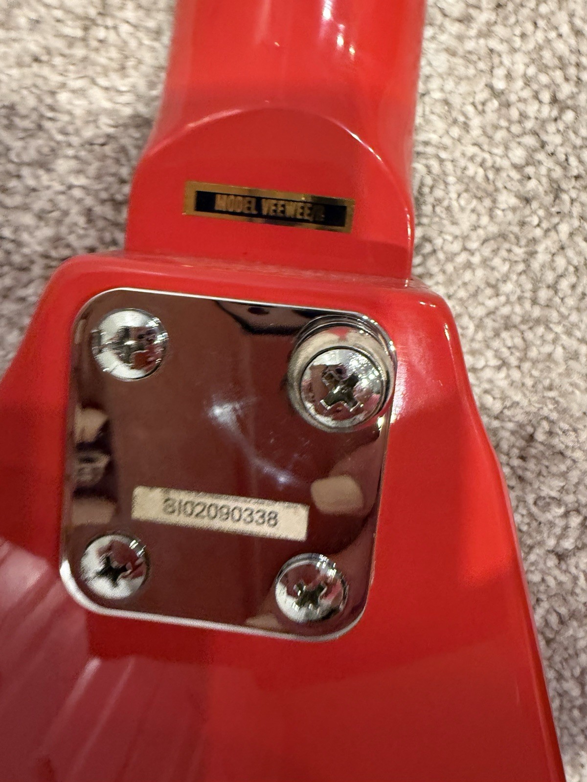 Epiphone Vee-Wee 3/4 Red Solid Body Electric Guitar 6-String RH 2002 21F