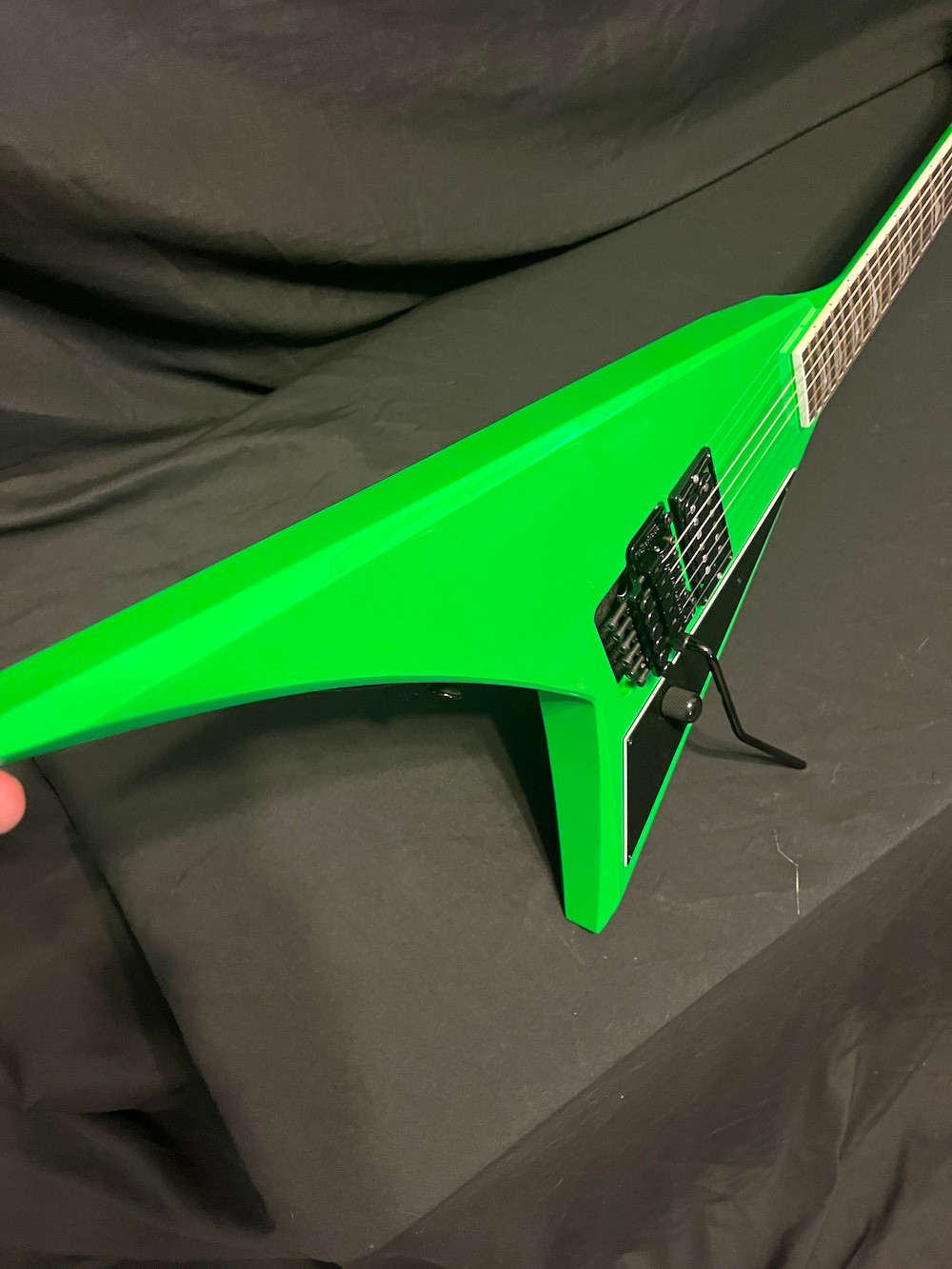 2024 OG Grover Jackson USA Concorde Flying V Guitar in Slime Green W/OHSC