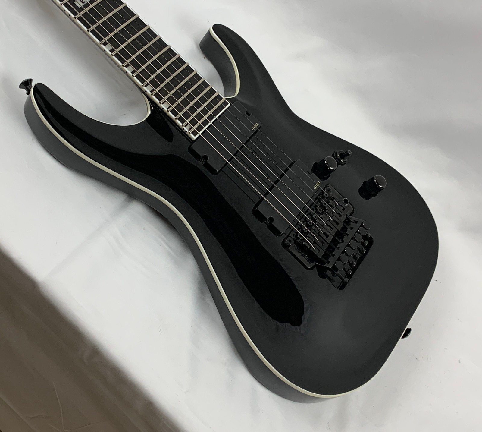ESP E-II Horizon FR-7 Black BLK 7-String Electric Guitar + Hard Case B-Stock MIJ