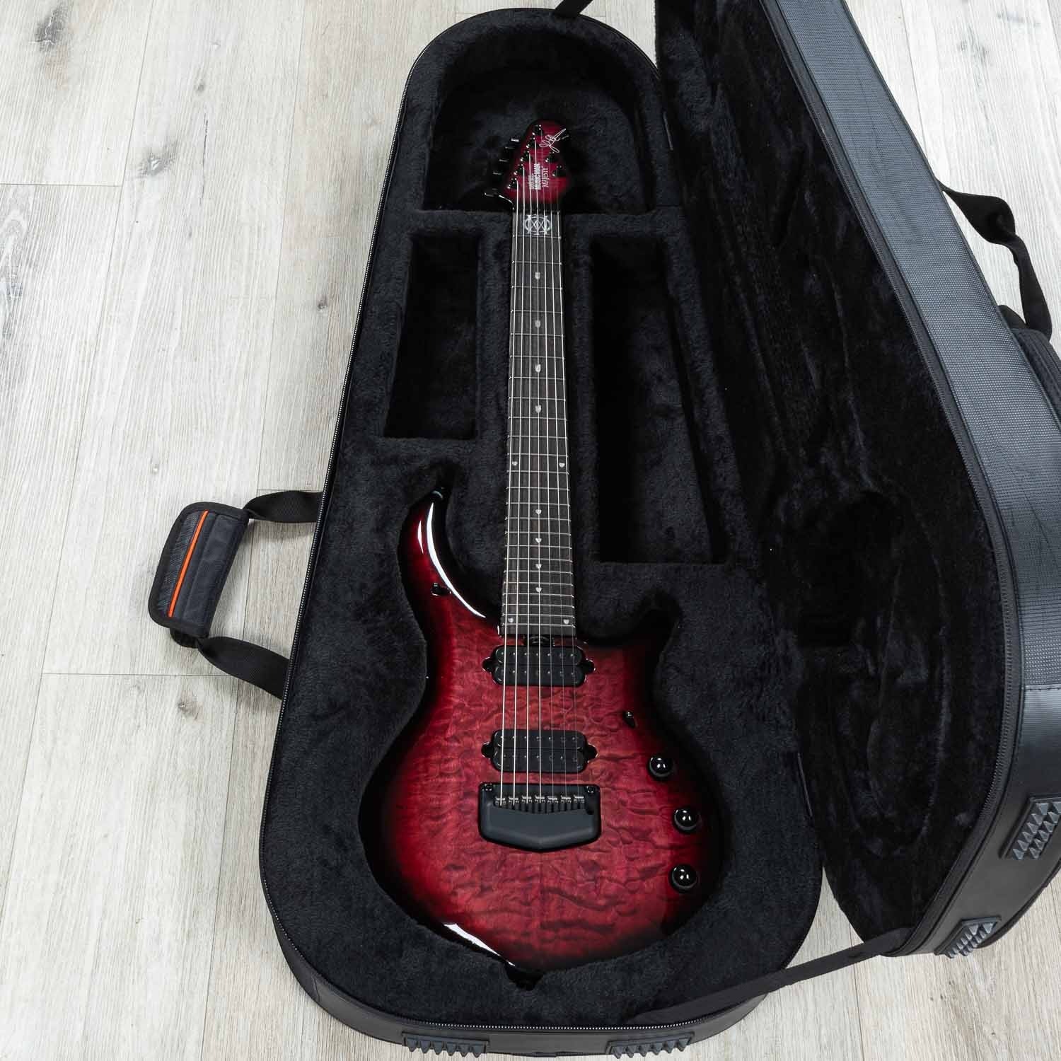 Ernie Ball Music Man BFR John Petrucci Majesty 7-String Guitar, Quilt Red Nebula