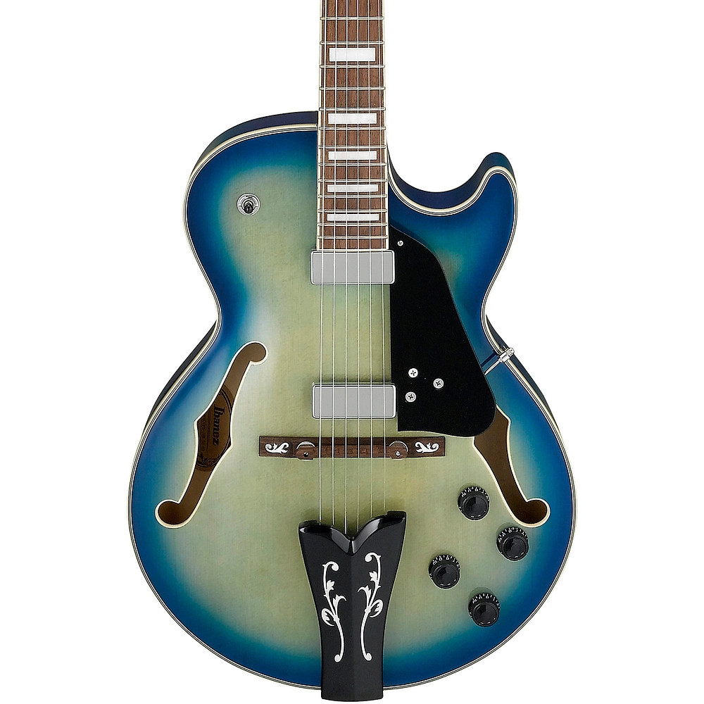 Ibanez GB10EM George Benson HollowBody Electric Guitar Jet Blue Burst