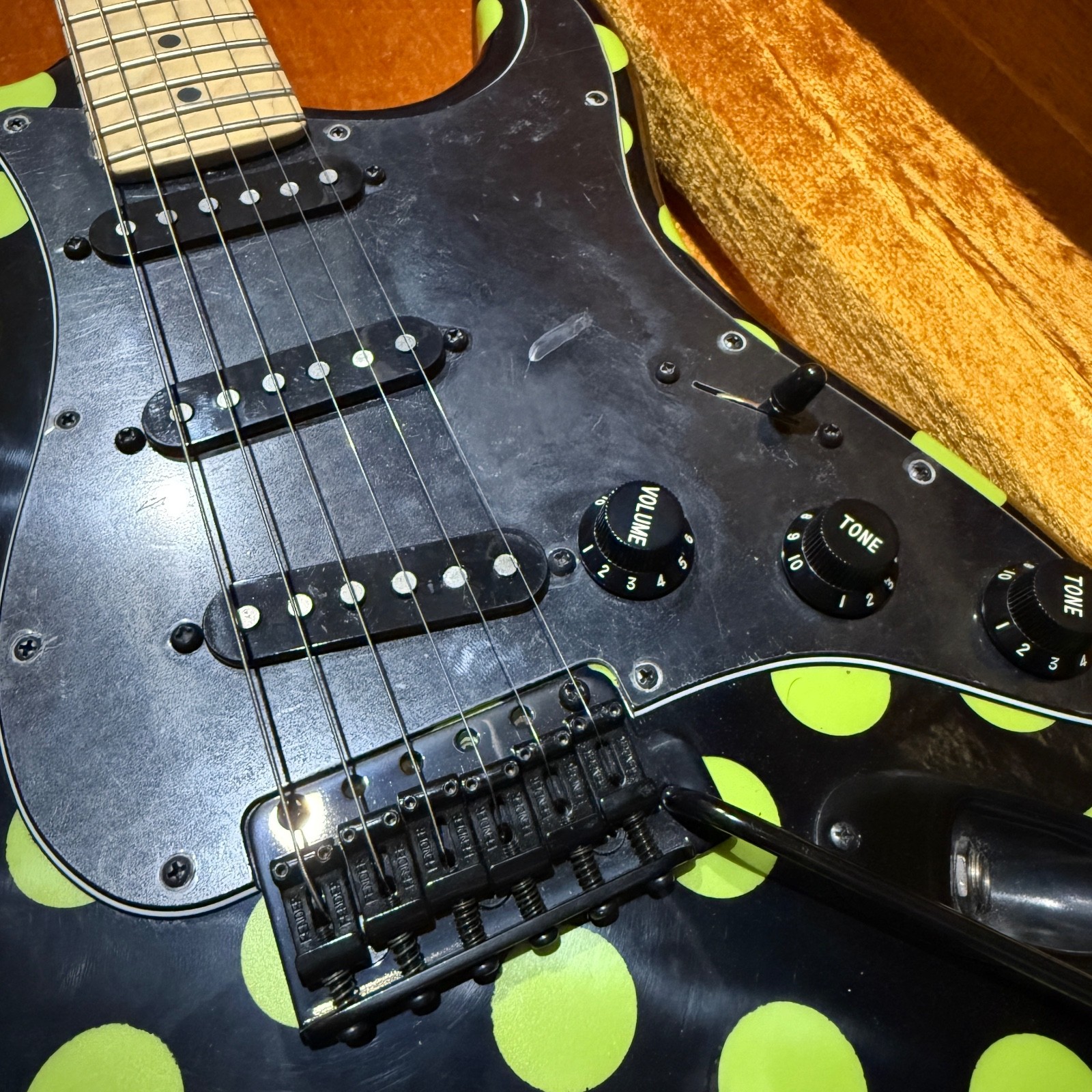 1997 Buddy Guy 1 of 1 Prototype Stratocaster Black/Green Polka Dot