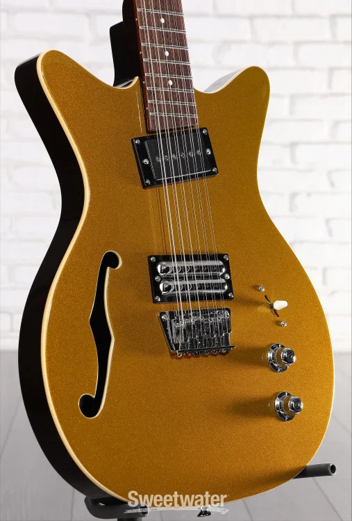 Danelectro Fifty Niner 12-string Semi-hollowbody Electric Guitar – Gold Top