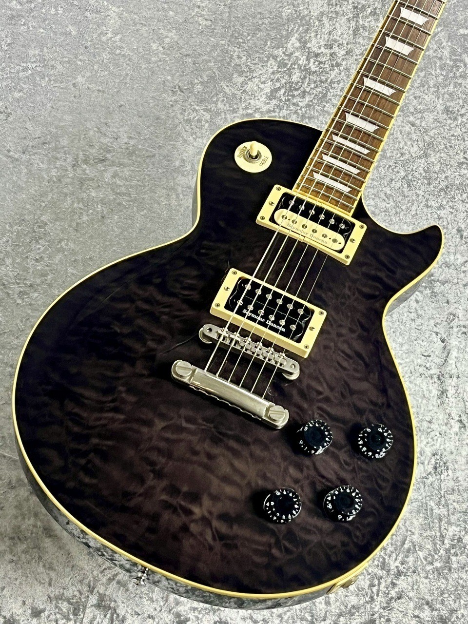 EDWARDS by ESP E-LP-100QM See Through Black Made in Japan 2015 LP Type E.Guitar