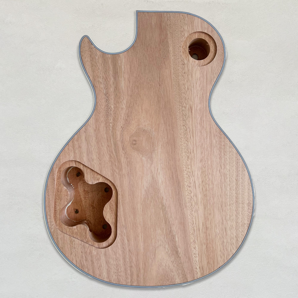 DIY 6 String Electric Guitar Kit Unfinish Quilted Maple Top Golden Part