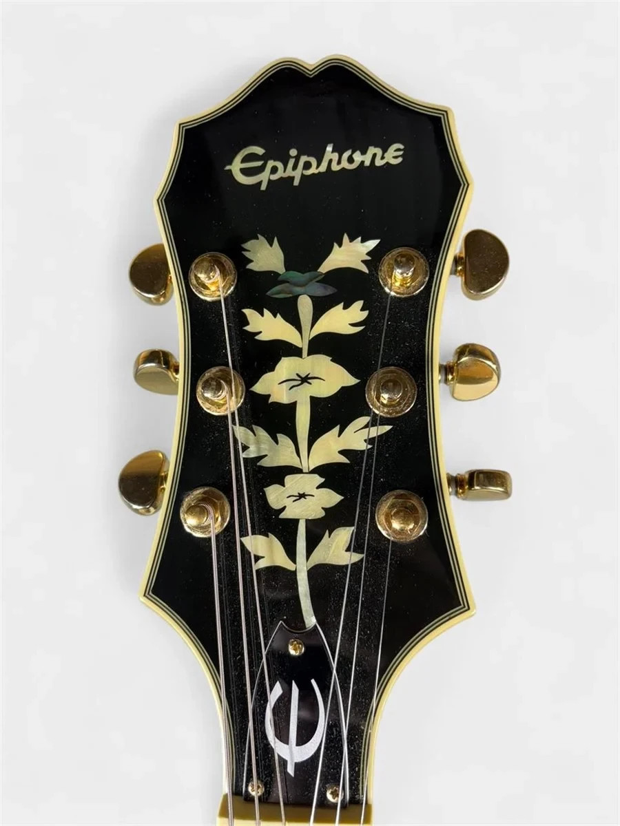 Epiphone Sheraton II Ebony Hollow Body Guitar + Hard Shell Case – Mint