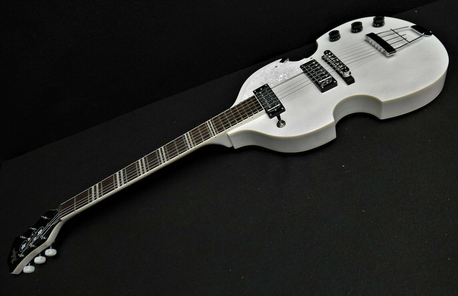 HOFNER HI-459-PE PW PEARL WHITE IGNITION SERIES 6 STRING VIOLIN SHAPE GUITAR 2nd