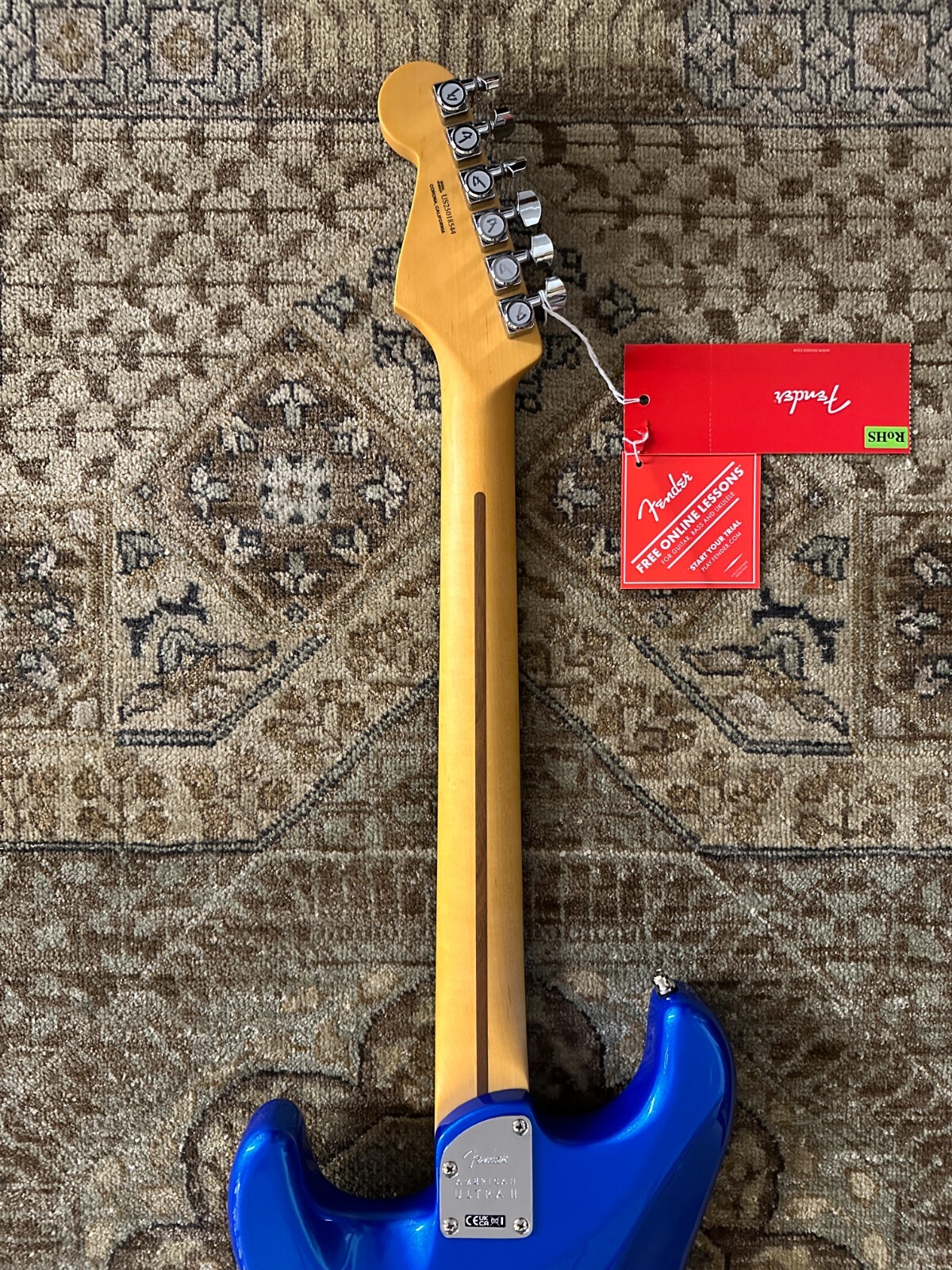 Fender American Ultra II Stratocaster in Noble Blue w/ Hard Case & Free Setup
