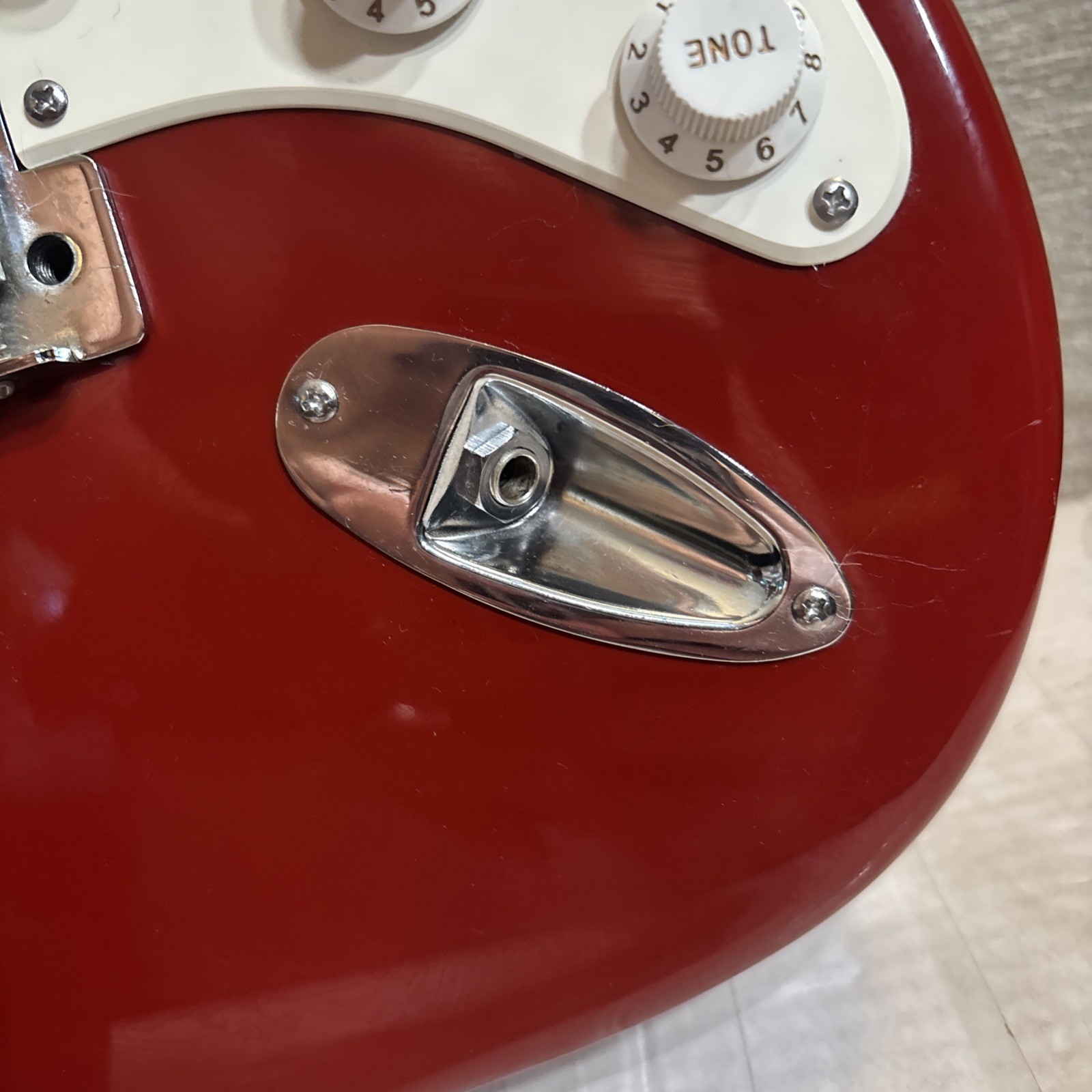 VTG California Stratocaster Style S-Type Burgundy Red Electric Guitar WORKS READ
