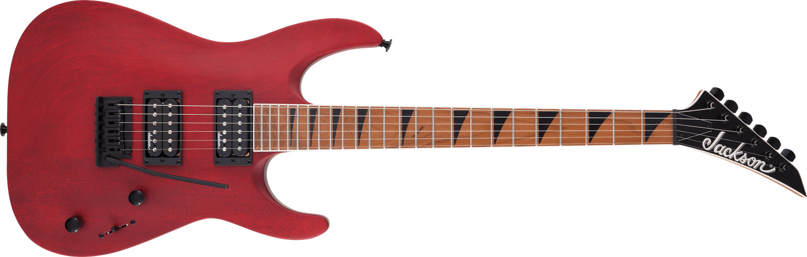 Jackson JS Series Dinky Arch Top JS24 DKAM, Caramelized Maple board, Red Stain
