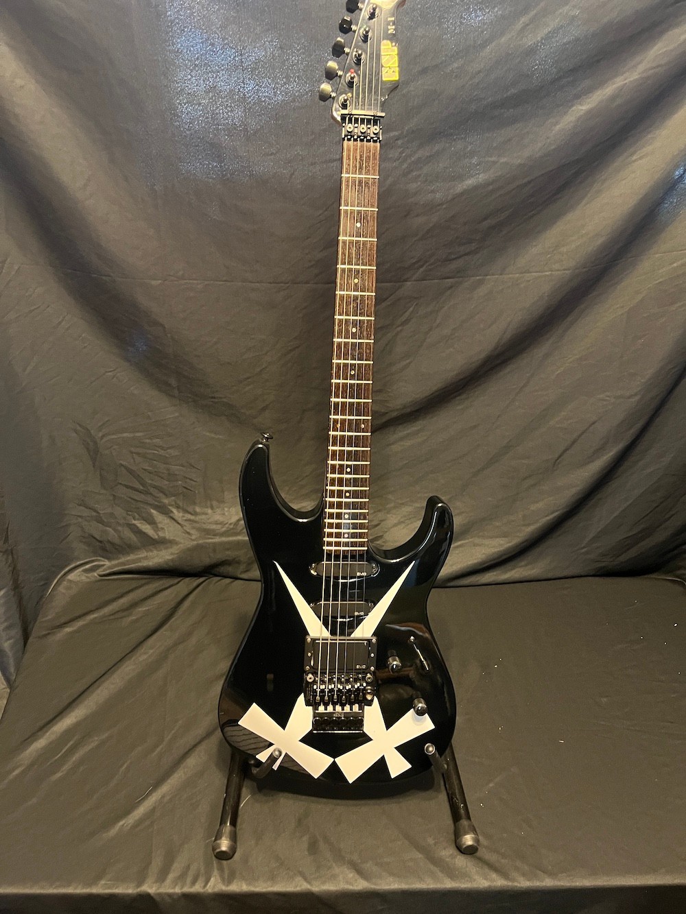 1989 Vintage ESP M-1 Guitar in Black-H/S/S EMG’s Chris DeGarmo Look W/OHSC