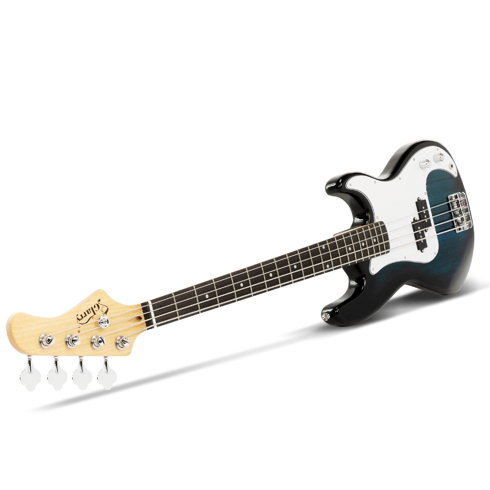 US 45″ Blue Electric Bass Guitar 4-Strings Full Size W/ Bag Strap Pick Cable