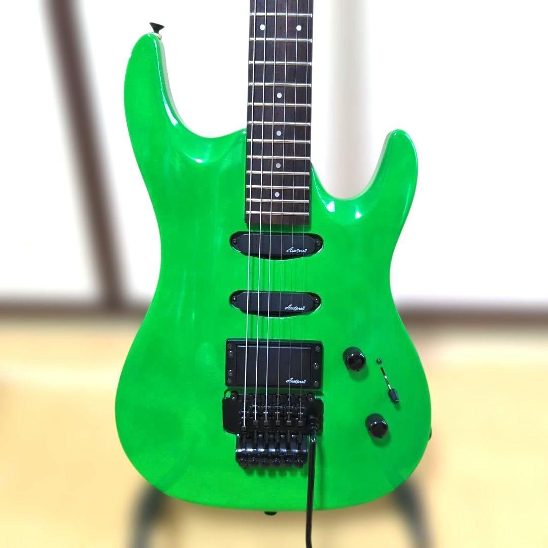 Aria Pro II CT-series electric guitar-green color vintage