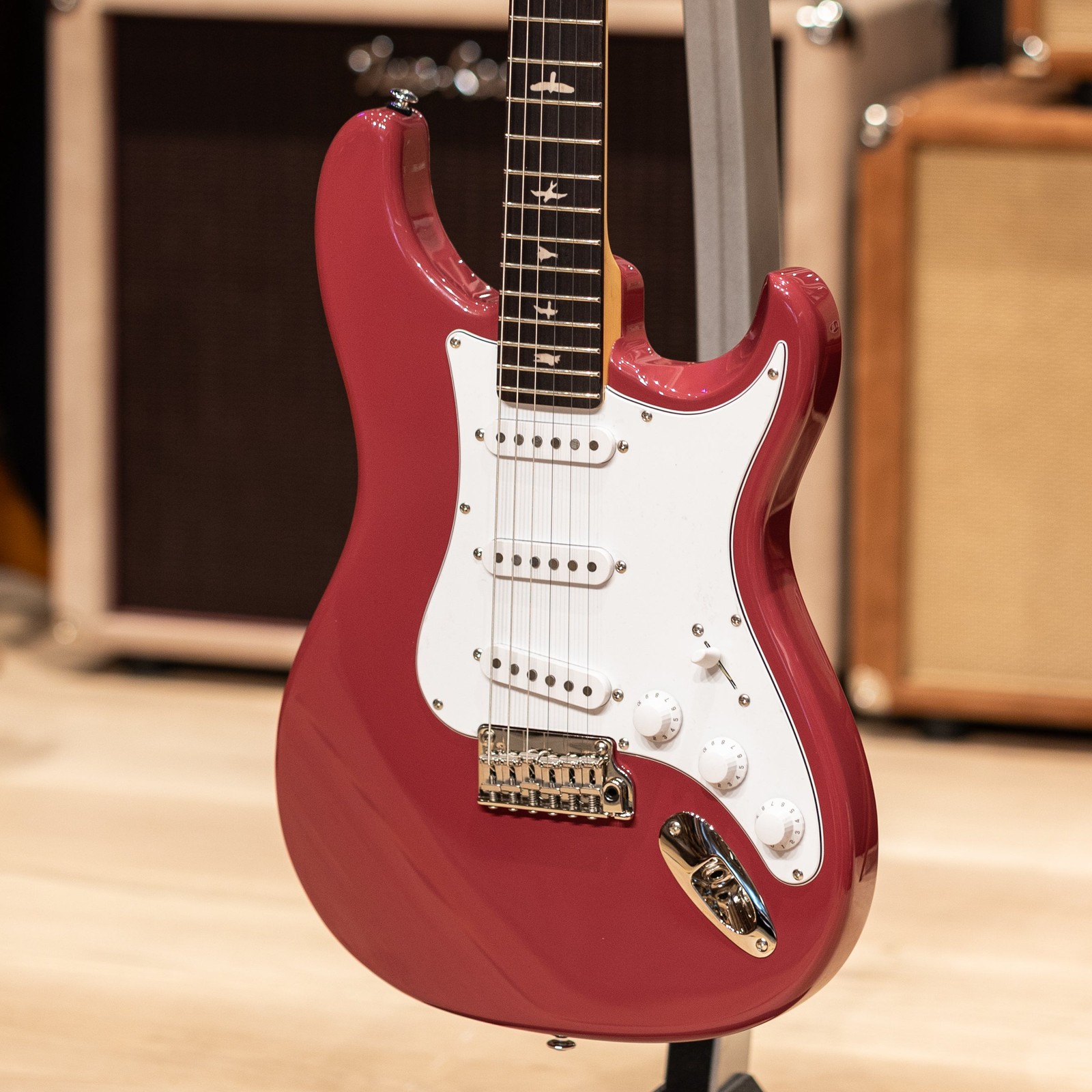 PRS SE Silver Sky RW – Derby Red