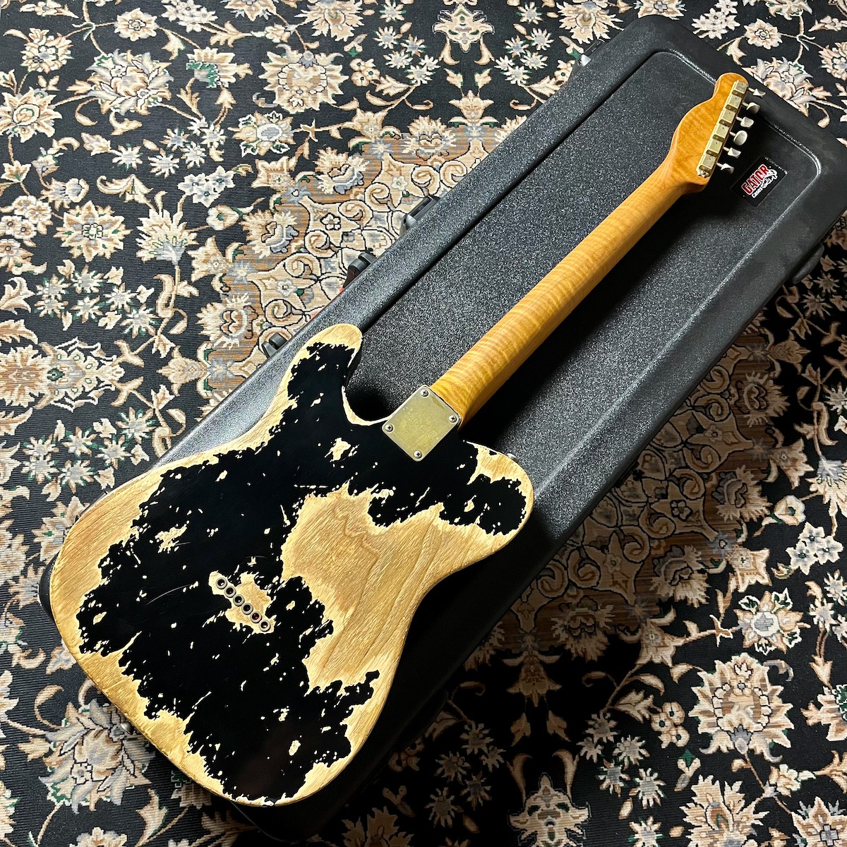 Xotic Xtc-1 Black Mh Super Heavy Aged Ash / 4A Roasted Flame Maple Rose Wood Saf