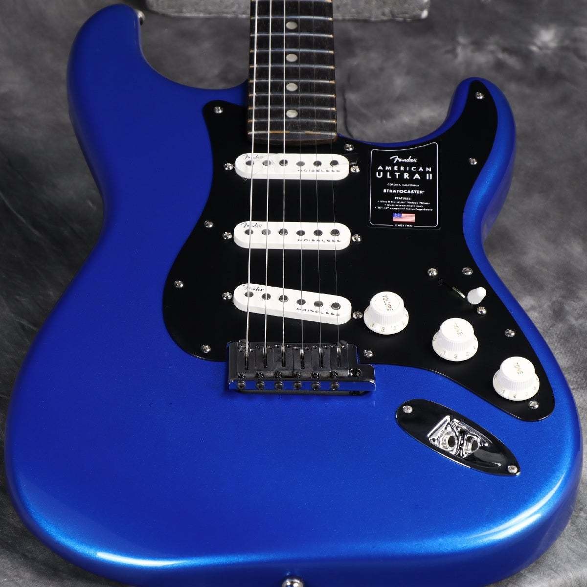 Fender American Ultra II Stratocaster Ebony FB Noble Blue Used Electric Guitar