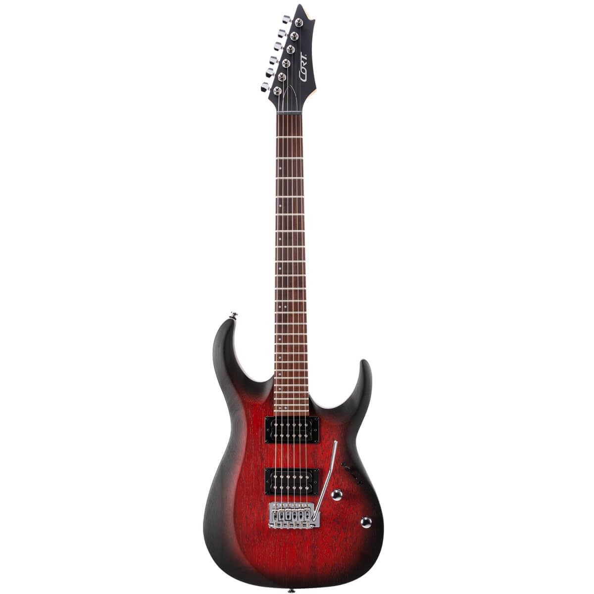 Cort X100OPBB X Series 100 Double Cutaway Electric Guitar. Open Pore Black
