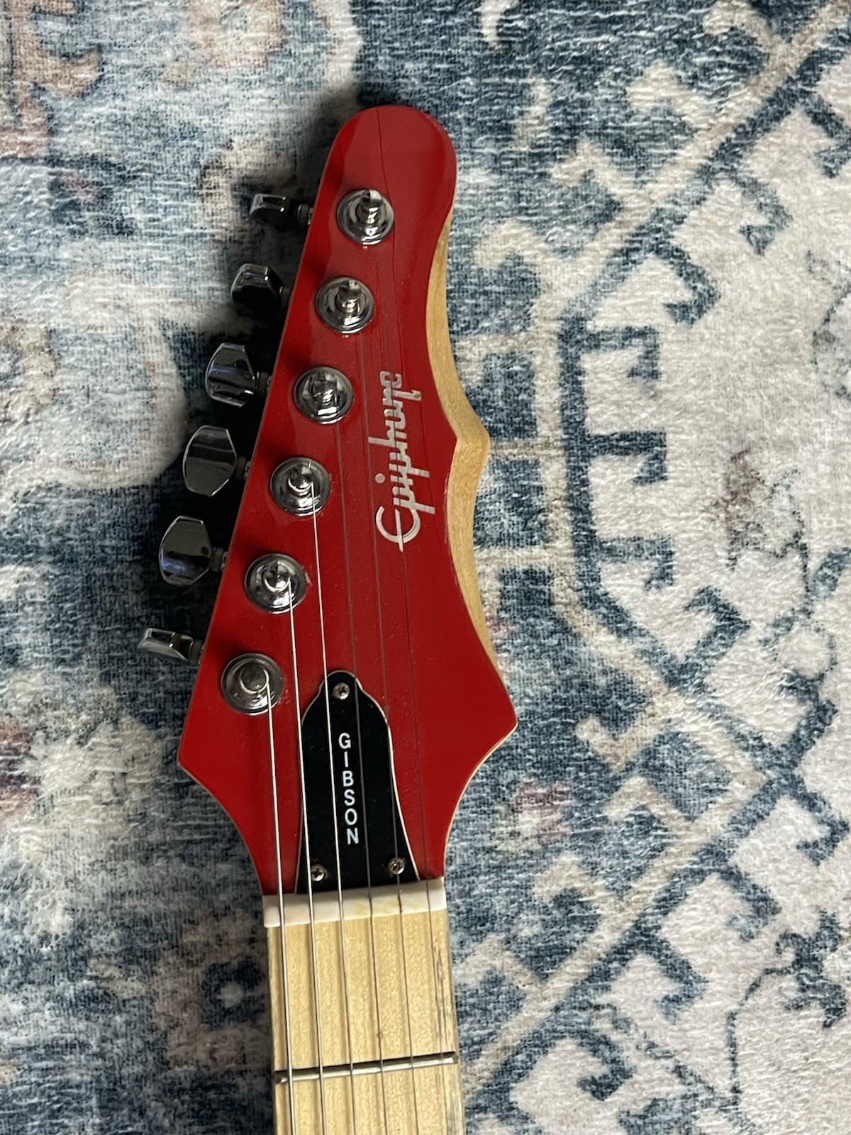 Vintage Epiphone Stratocaster S-series Apple Red White