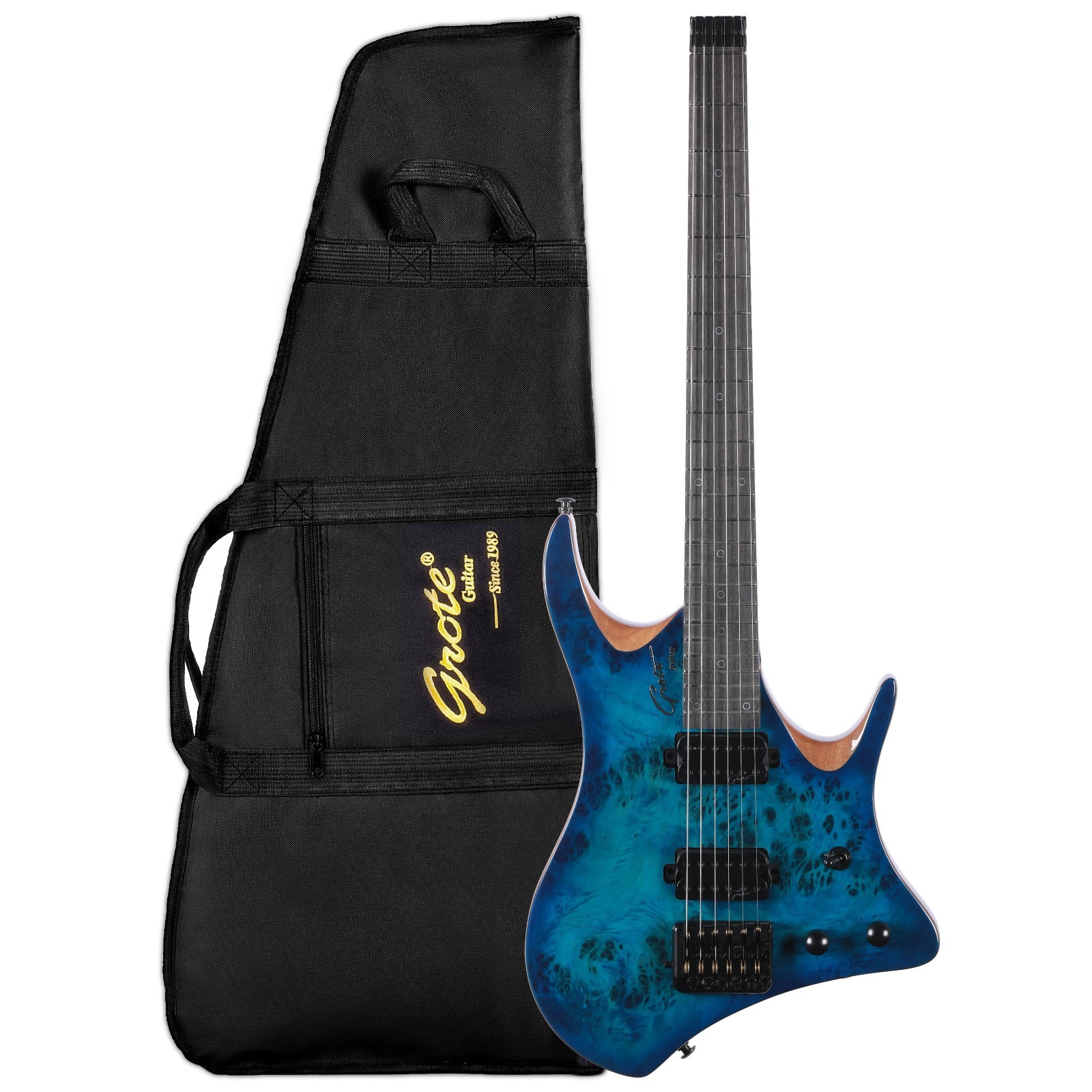 Grote Headless Electric Guitar Lightweight Model (includes gig bag) (Blue)