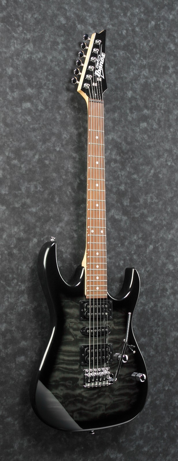 Ibanez Gio GRX70QA Transparent Black Sunburst