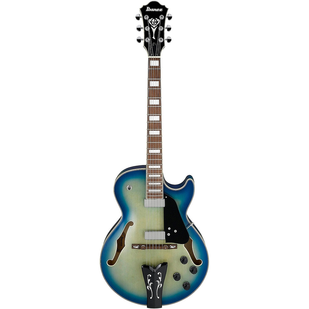 Ibanez GB10EM George Benson HollowBody Electric Guitar Jet Blue Burst