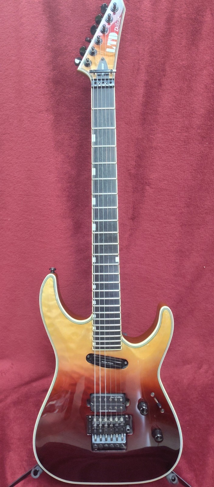 2018 ESP LTD MH-1000 Neck Thru Red Burst Guitar W/ ESP Case *Watch Video in Desc