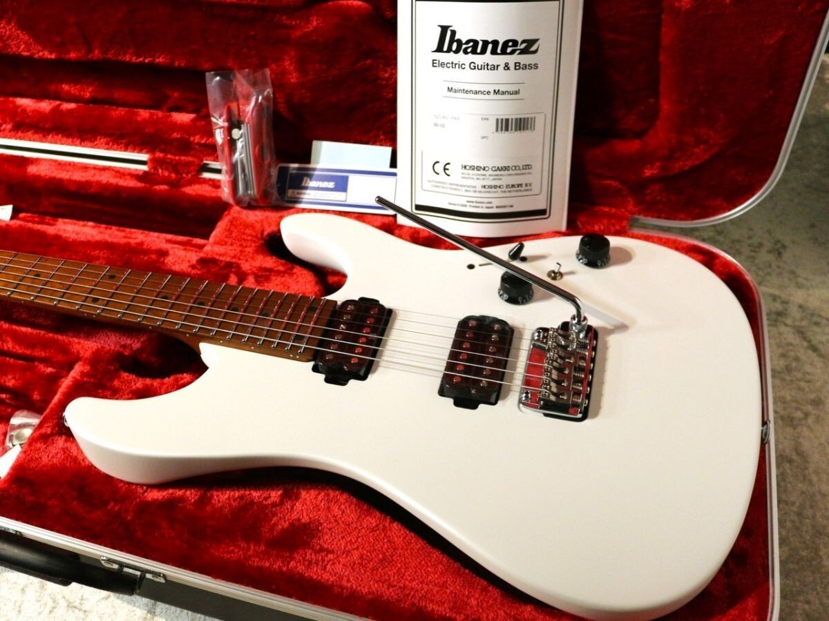 Ibanez Made in JAPAN AZ2402-PWF Electric Guitar Pearl White Flat with Hard Case