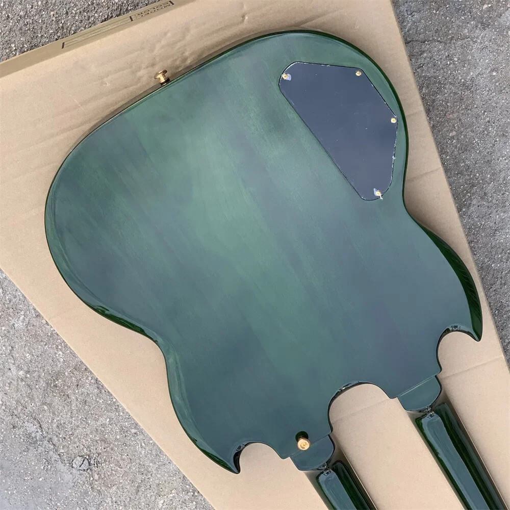 Hot Sale Green Double Neck Electric Guitar 6/12 Strings Guitar High Quality