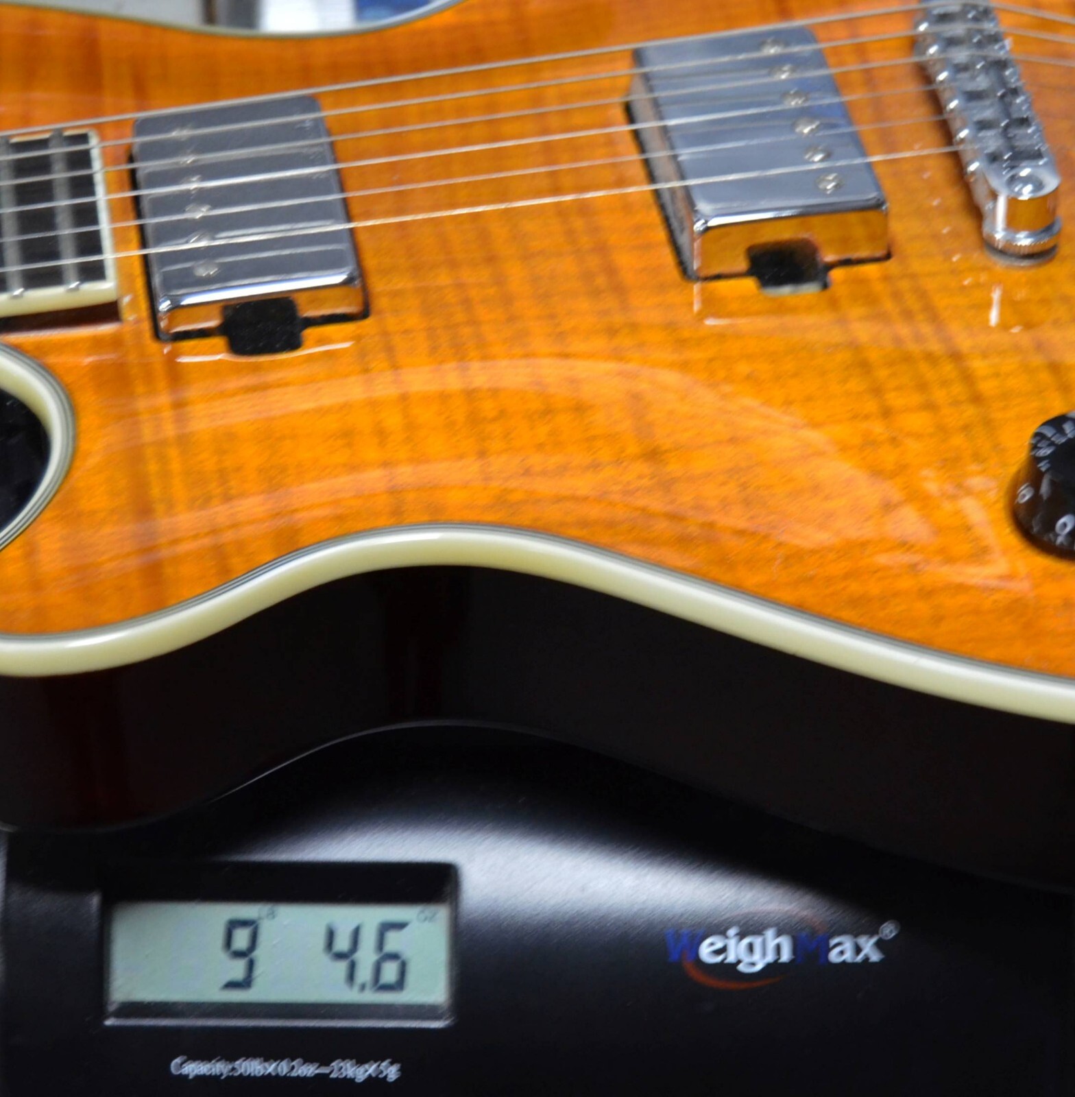 Michael Kelly – Patriot Custom Left Handed Electric Guitar – Trans Amber w/ OHSC