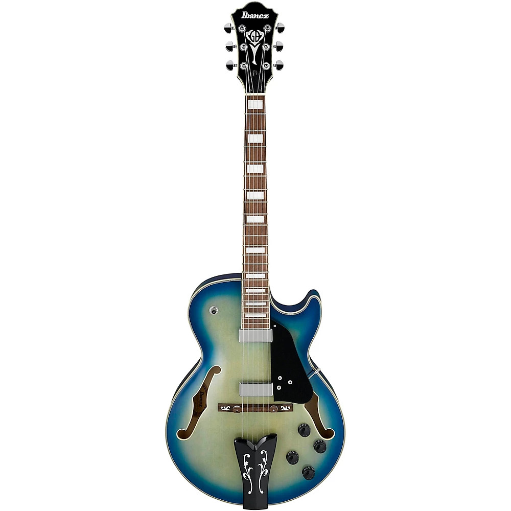 Ibanez GB10EM George Benson Hollow-Body Electric Guitar Jet Blue Burst