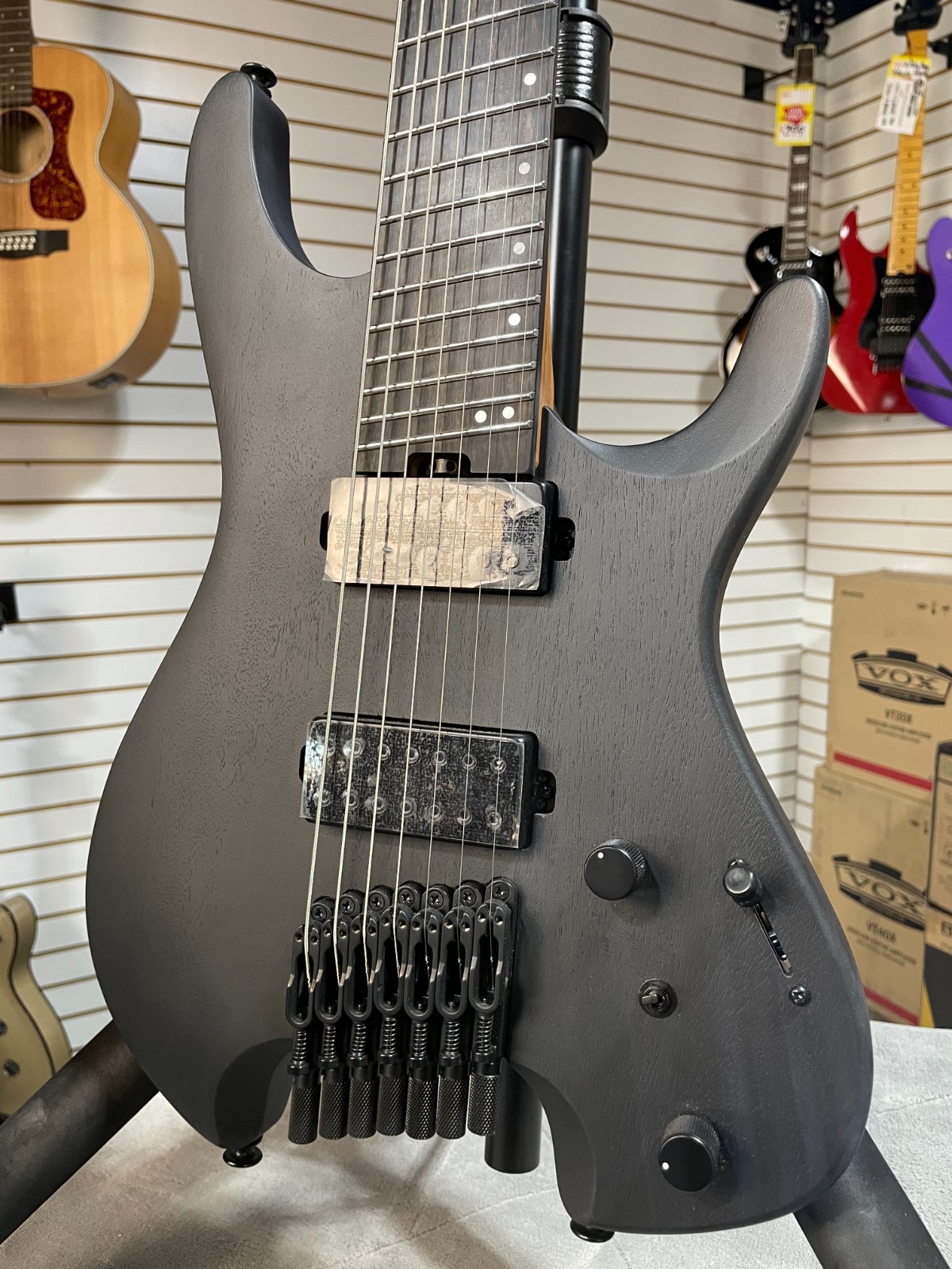 Ibanez QX527PB 7-string Electric Guitar -Weathered Black + Free Plek+Setup #938