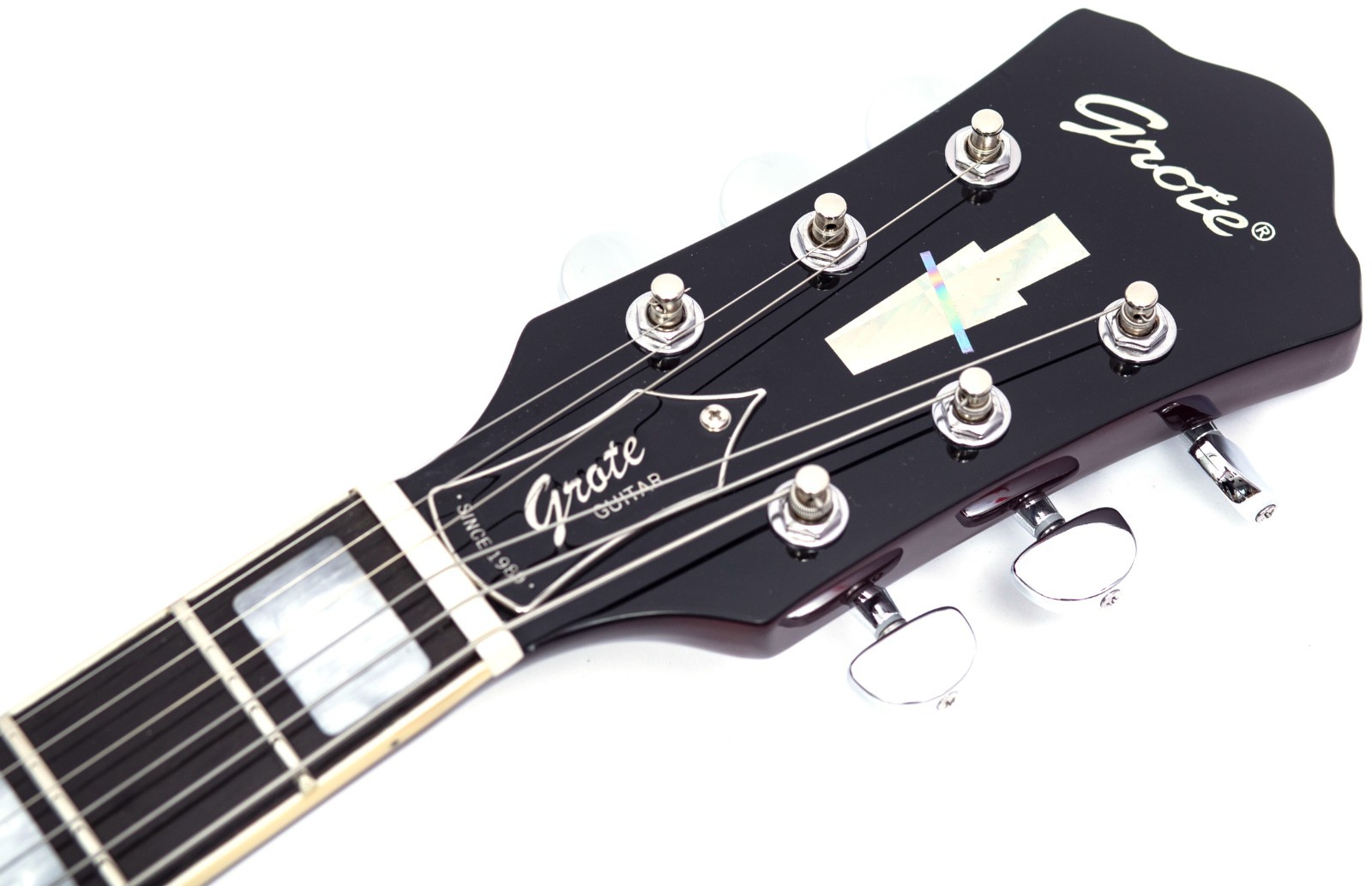 GROTE Electric Guitar Semi-Hollow Body Guitar matte finished P90 (Grey)