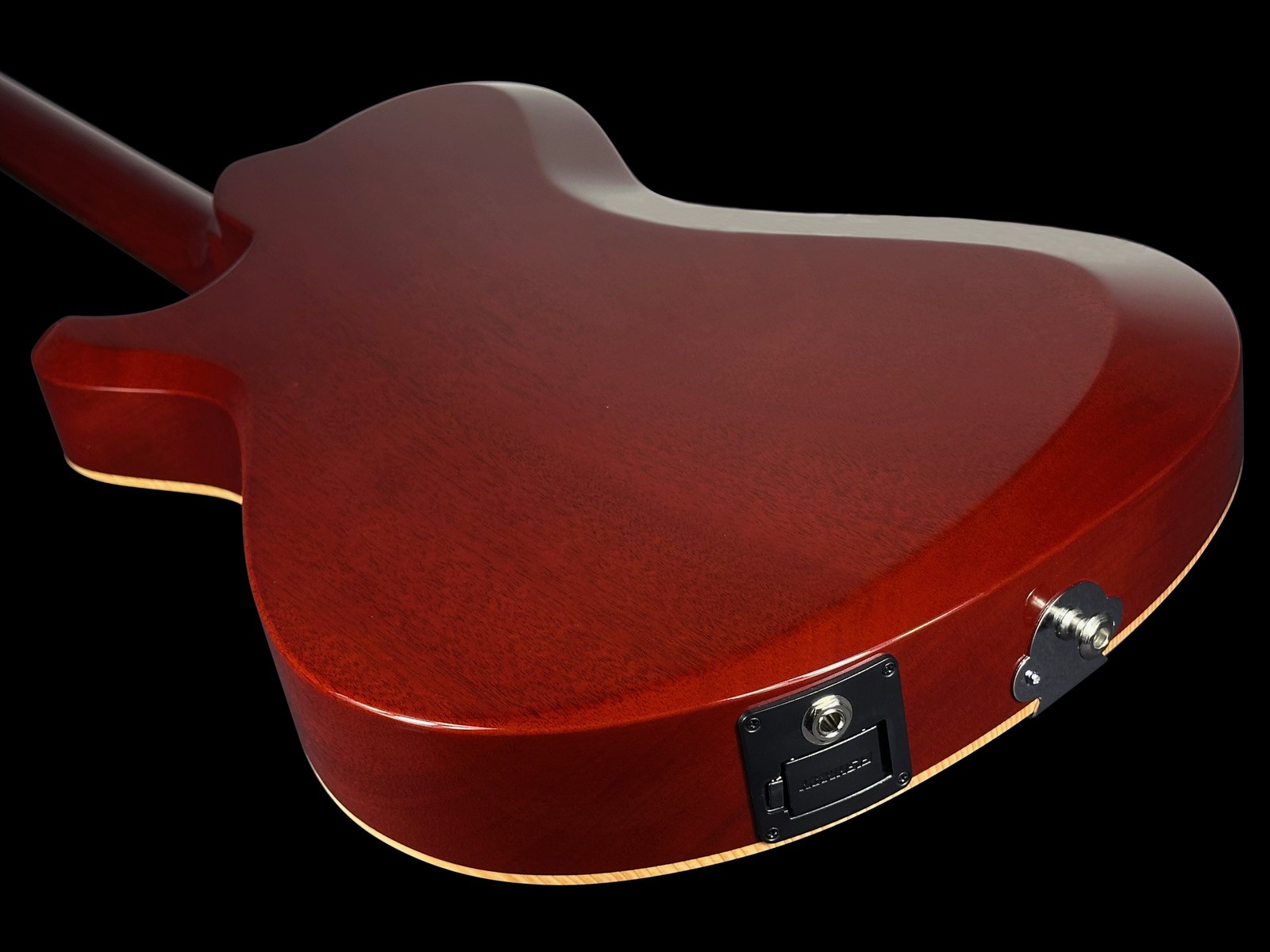 2025 KNAGGS CHENA A HOLLOWBODY ARCHTOP w HUMBUCKER & PIEZO ~ DARK CHERRY BURST