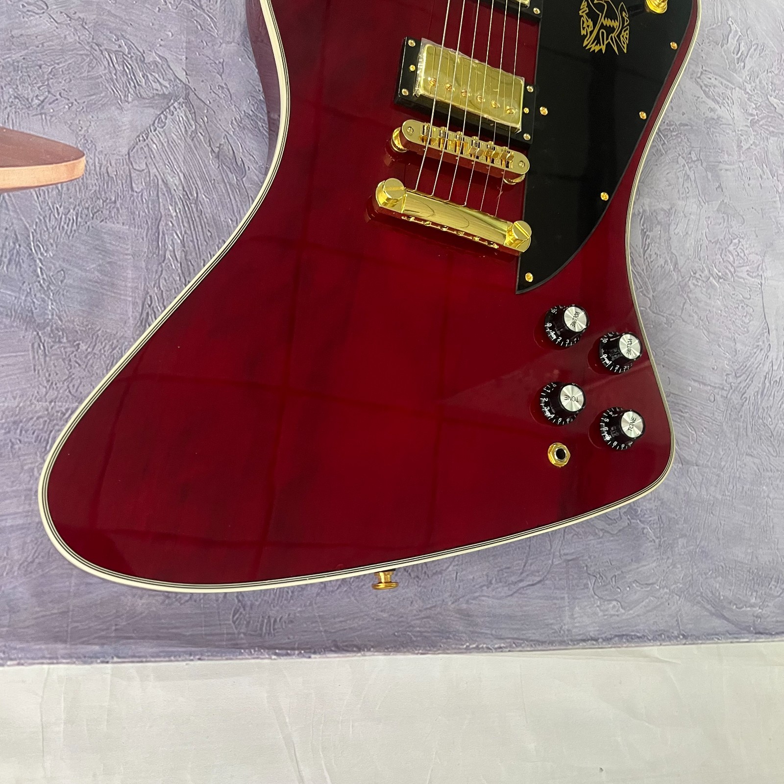 Custom Firebird Style Electric Guitar Rosewood Fingerboard Gold Hardware