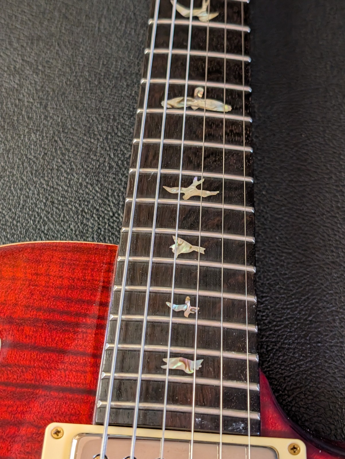 PRS Singlecut Semi-Hollow Electric Guitar 2007 Black Cherry 10 Top Bra Rosewood