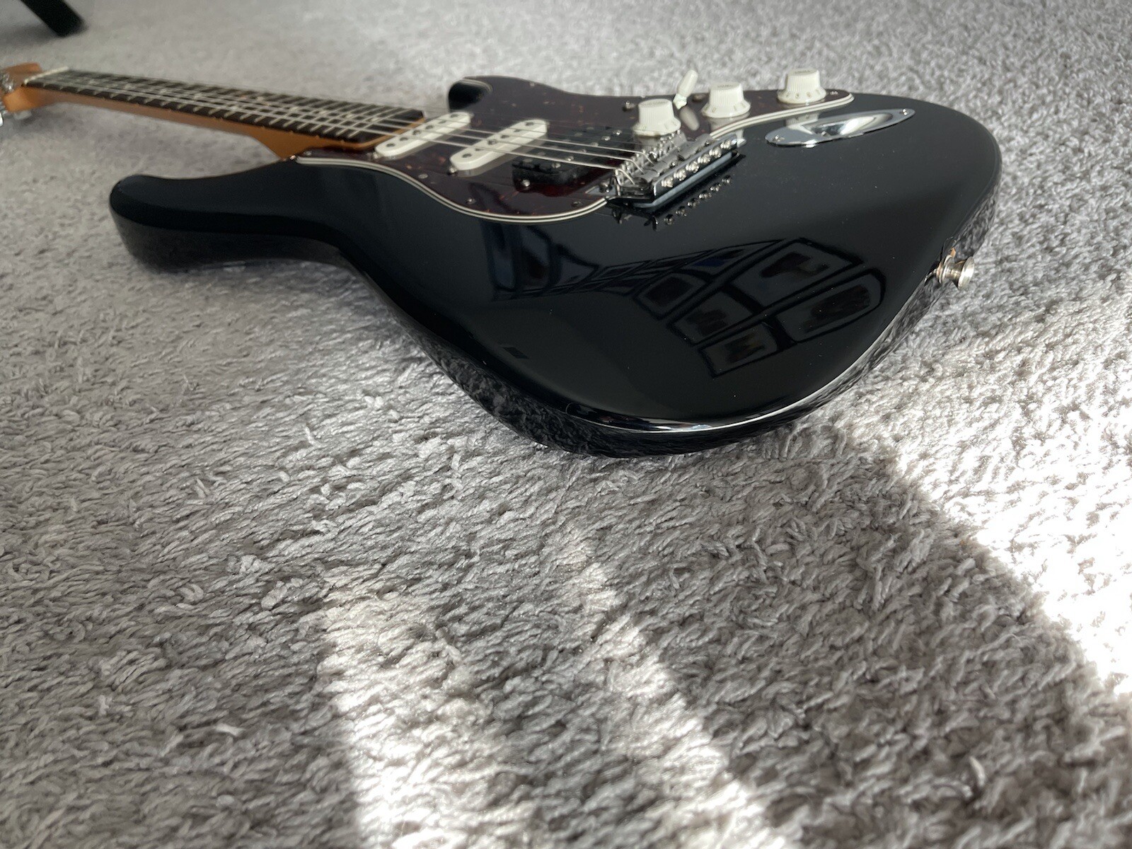 Fender Deluxe Lonestar Stratocaster 2008 MIM HSS Black Lone Star Strat Guitar