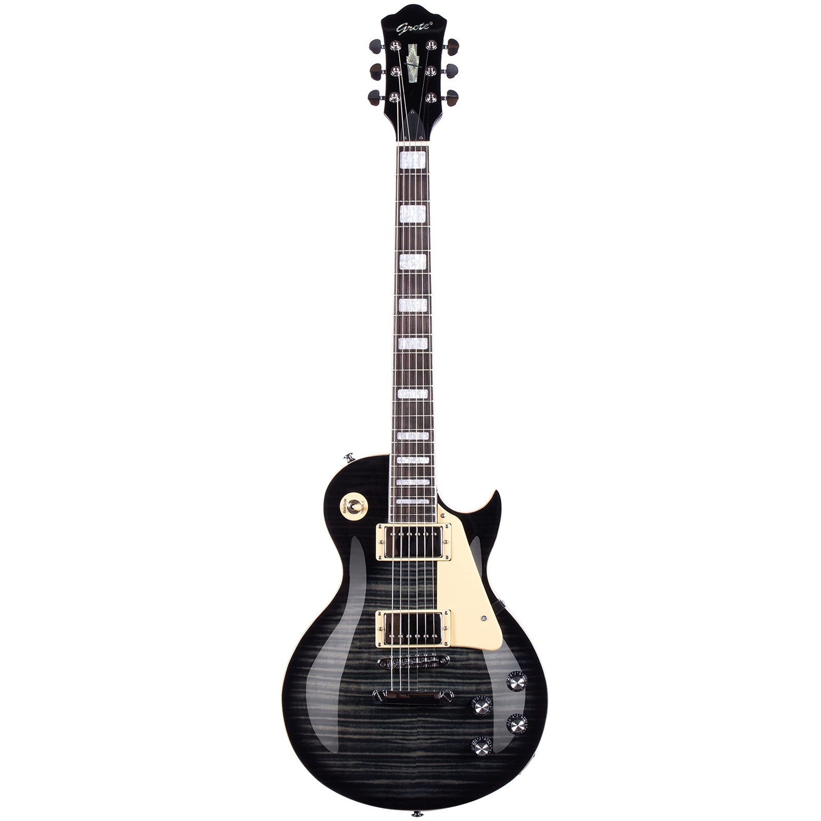 GROTE Guitar Solid Body Electric Guitar with Gigbag LPYS-006 (Black)