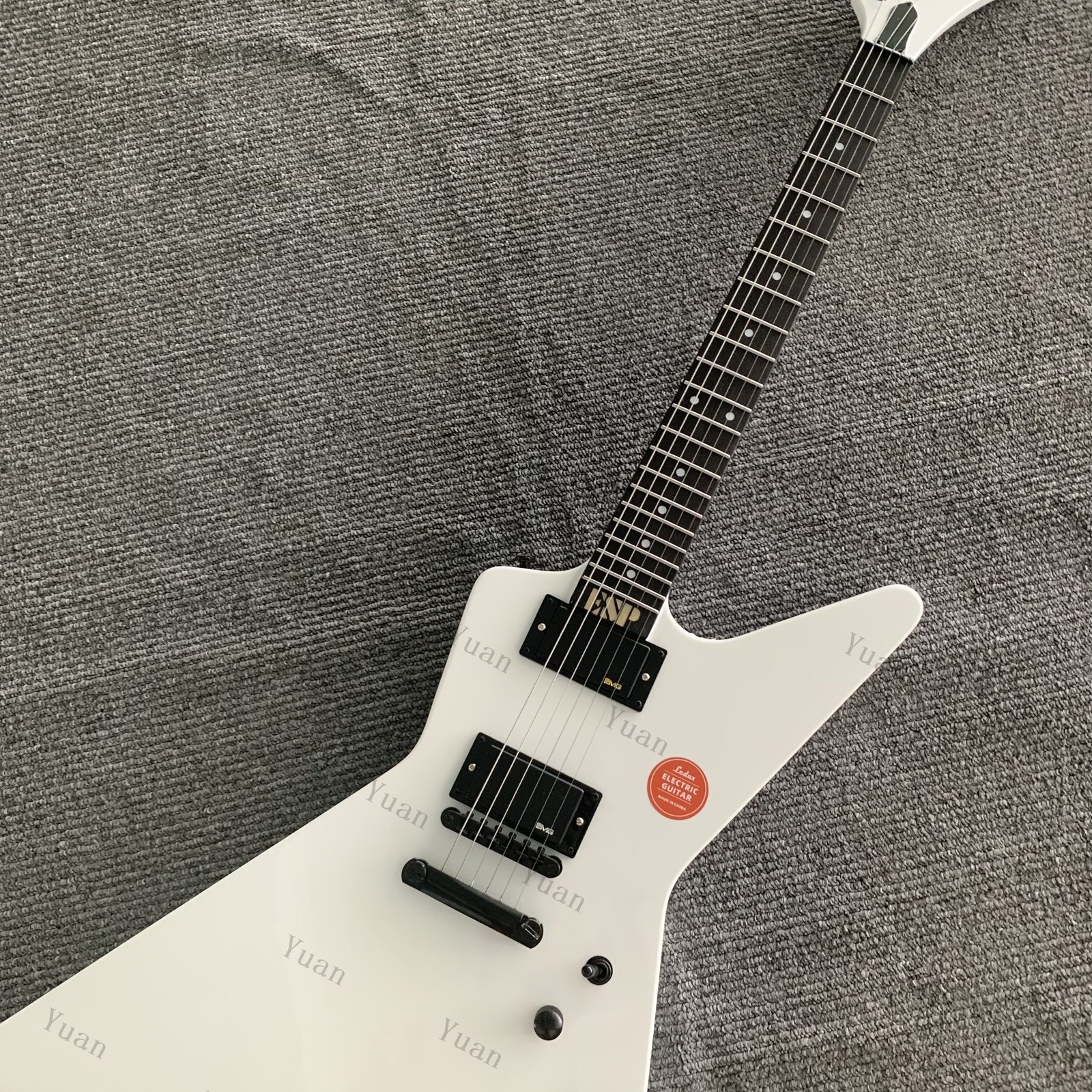 Custom EX Solid BodyElectric Guitar Stainless Rounded Fret Edge HH Pickups